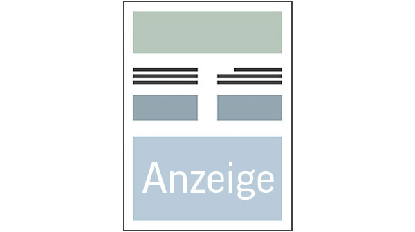 Anzeigen in Zeitungen