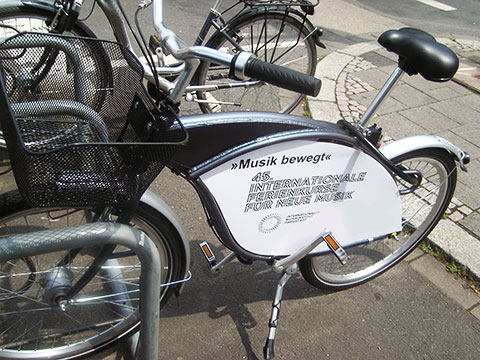 Fahrrad mit Werbefläche - Fahrradwerbung